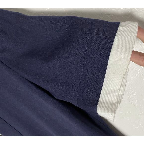 Vintage Nina Ricci Charm Women’s Navy Shift Dress White Bow Trim Classic Preppy - Picture 4 of 9